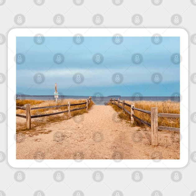 Great Lakes - Beachy love - Pathway to Lake Superior Sticker by aadventures